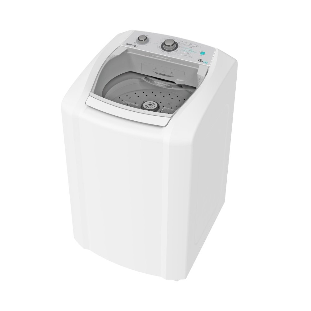 Máquina de Lavar Roupas Colomarq 15 Kg Sistema Antimanchas, Filtro Duplo de Fiapos, Branca Máquina de Lavar Roupas Colomarq 15 Kg Sistema Antimanchas, Filtro Duplo de Fiapos, Branca