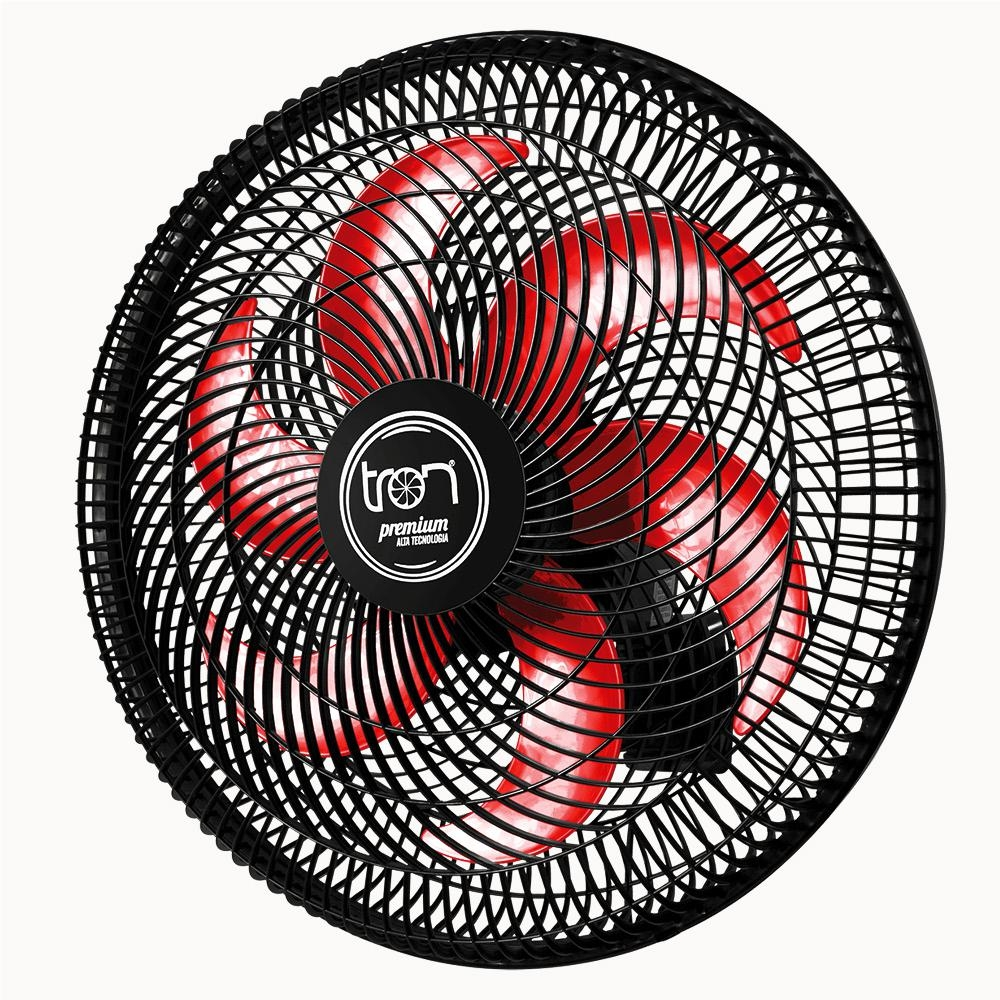 Ventilador Parede Lorena Preto Oscilante 220V Pás Vermelho Ventilador Parede Lorena Preto Oscilante 220V Pás Vermelho