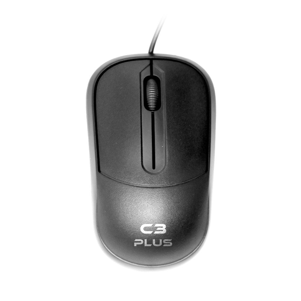 Mouse Óptico C3PLUS MS35BK 1000DPI USB, Com Fio Preto Mouse Óptico C3PLUS MS35BK 1000DPI USB, Com Fio Preto