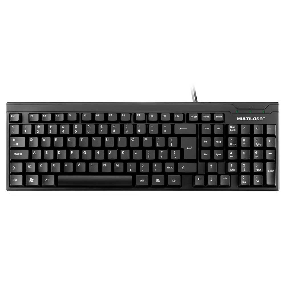Teclado Multilaser Slim TC193 Laser USB Preto Teclado Multilaser Slim TC193 Laser USB Preto