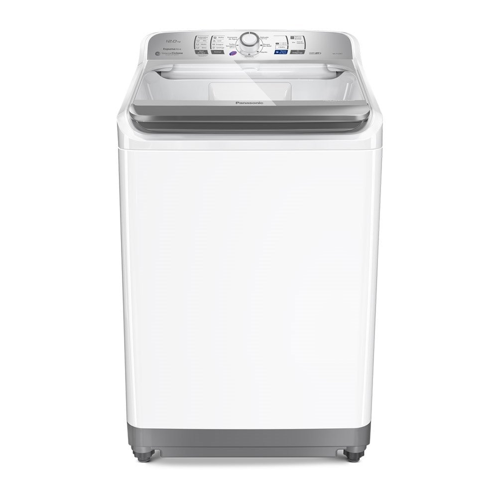 Máquina de Lavar Roupas 12Kg Panasonic NA-F120B1WA - Cesto Inox, Branca Máquina de Lavar Roupas 12Kg Panasonic NA-F120B1WA - Cesto Inox, Branca