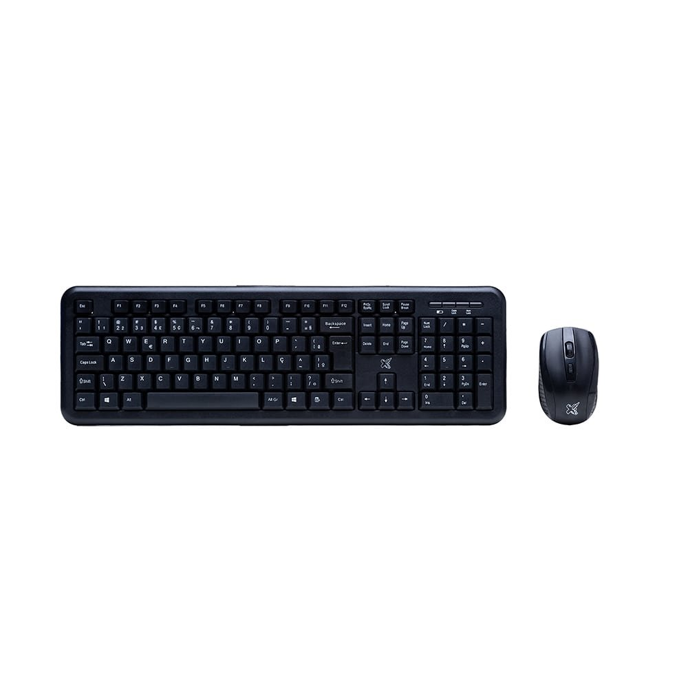 Mouse e Teclado Maxprint Exagon - Sem Fio, USB 2.4G, Preto Mouse e Teclado Maxprint Exagon - Sem Fio, USB 2.4G, Preto