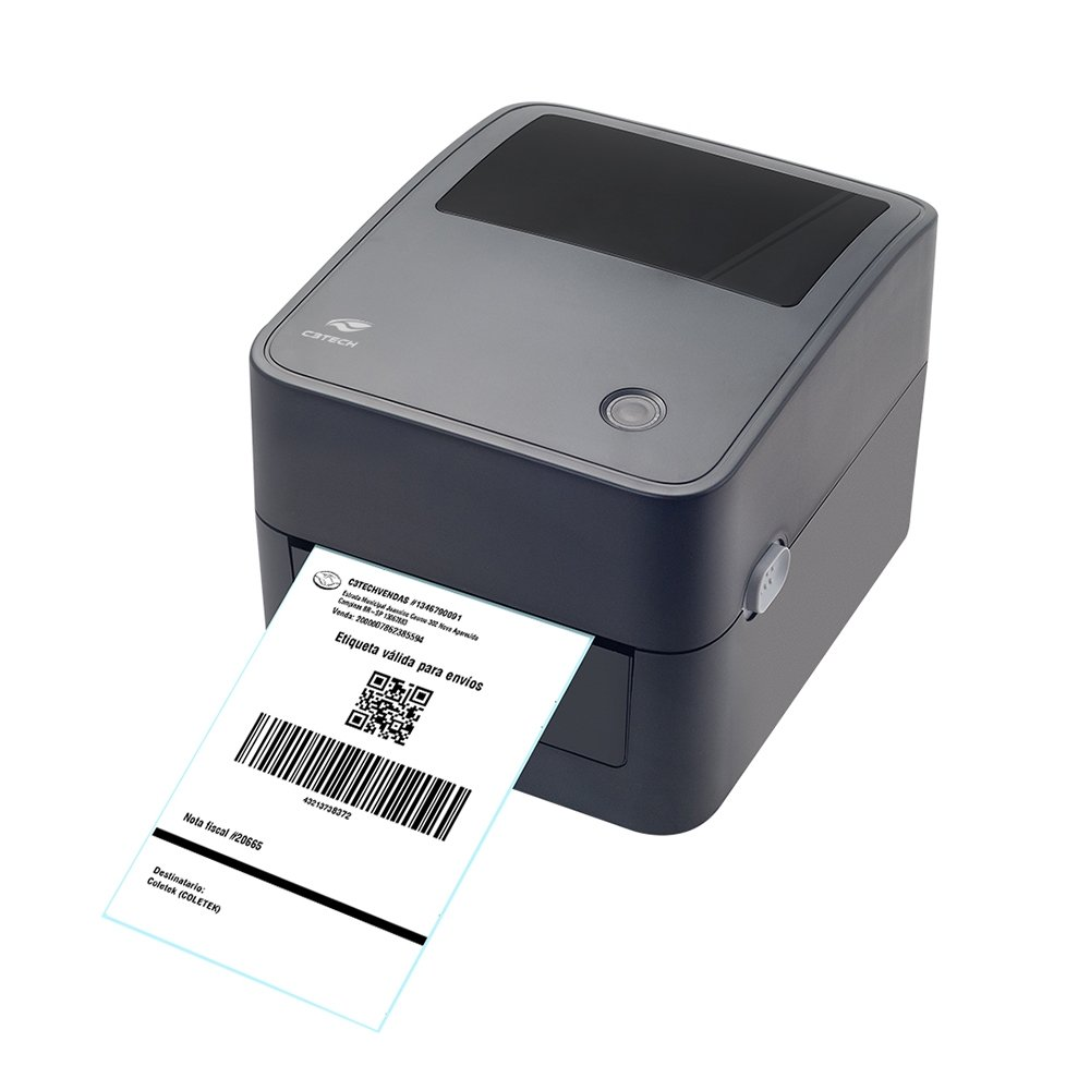 Impressora Térmica C3TECH IT-200 Para Etiquetas - Preto, Bivolt Impressora Térmica C3TECH IT-200 Para Etiquetas - Preto, Bivolt