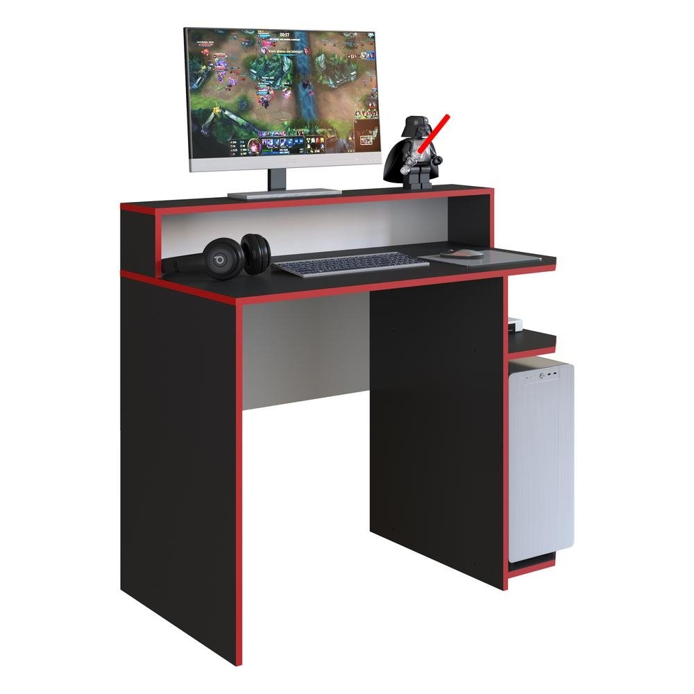 Mesa Gamer com Suporte para CPU Multimoveis CR25237 Mesa Gamer com Suporte para CPU Multimoveis CR25237