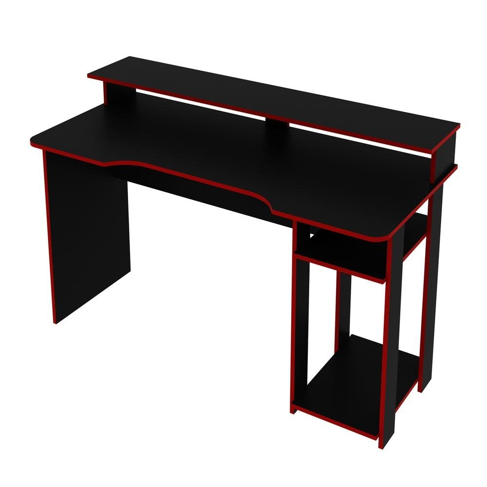 Mesa Gamer Multimoveis CR25050 Preta/Vermelha Mesa Gamer Multimoveis CR25050 Preta/Vermelha