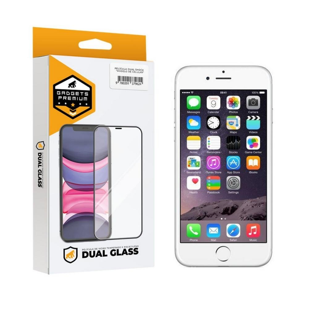 Pelicula Dual Glass para iPhone 6 - Branca - Gshield Pelicula Dual Glass para iPhone 6 - Branca - Gshield