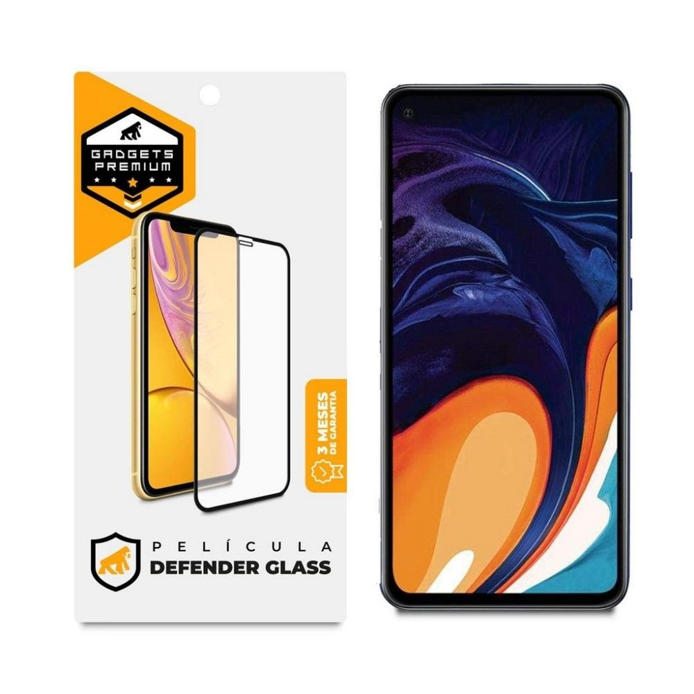 Pelicula Defender Glass para Samsung Galaxy A60 - Preta - Gshield Pelicula Defender Glass para Samsung Galaxy A60 - Preta - Gshield