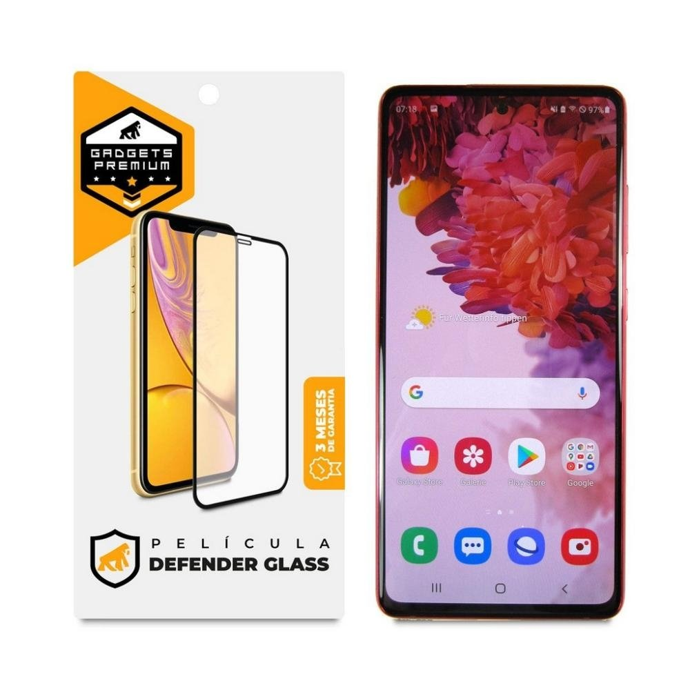Pelicula Defender Glass para Samsung Galaxy S20 FE - Preta - Gshield Pelicula Defender Glass para Samsung Galaxy S20 FE - Preta - Gshield