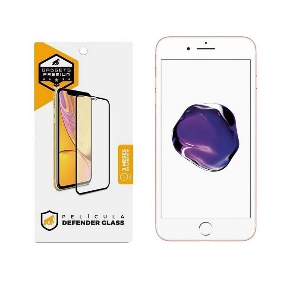 Pelicula Defender Glass para iPhone 7, 8 e SE 2 - Branca - Gshield