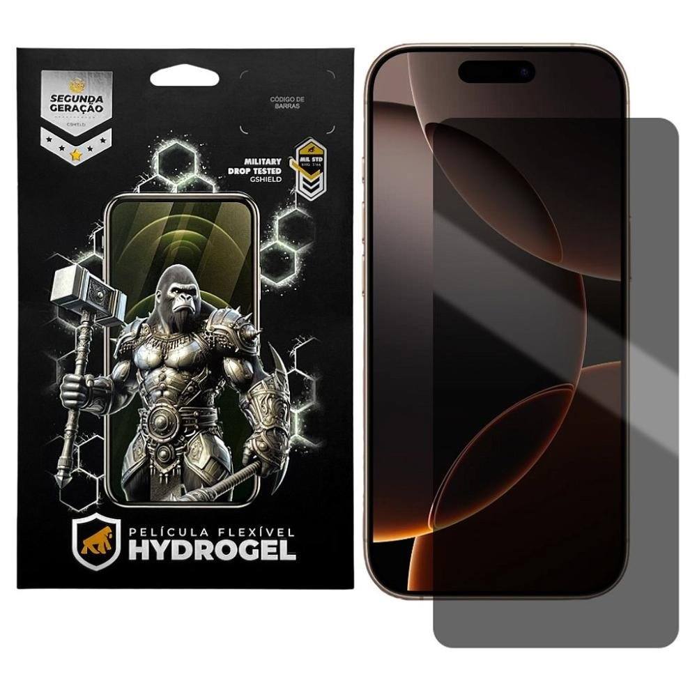 Pelicula para iPhone 16 Pro - Privacidade Hydrogel - Gshield Pelicula para iPhone 16 Pro - Privacidade Hydrogel - Gshield