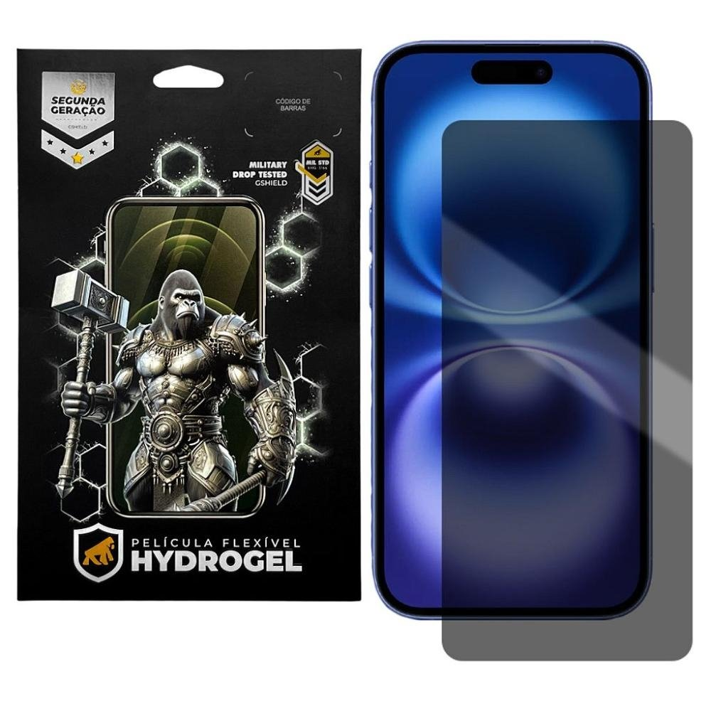 Pelicula para iPhone 16 Plus - Privacidade Hydrogel - Gshield Pelicula para iPhone 16 Plus - Privacidade Hydrogel - Gshield