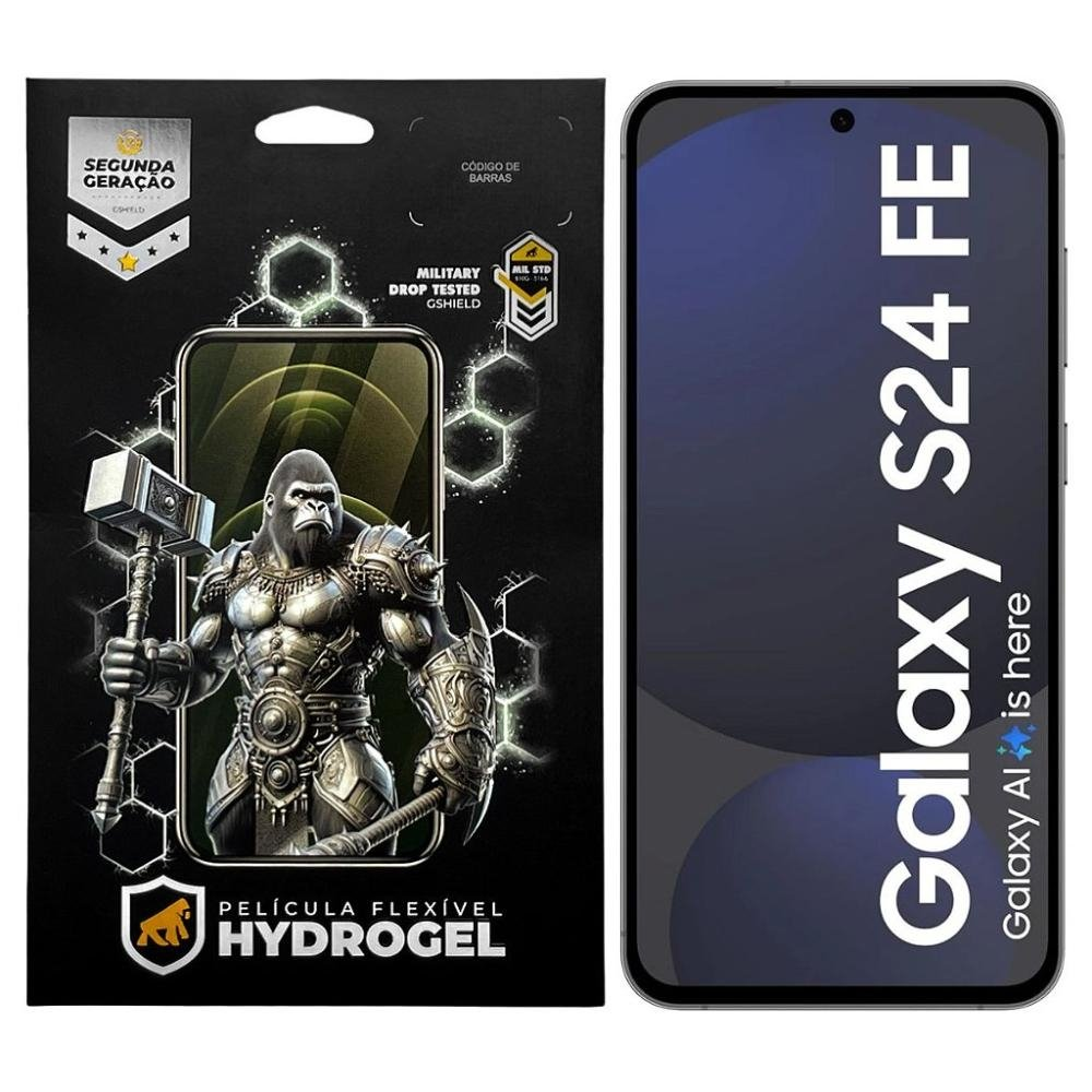 Pelicula para Samsung Galaxy S24 FE 5G - Hydrogel Gamer Fosca - Gshield Pelicula para Samsung Galaxy S24 FE 5G - Hydrogel Gamer Fosca - Gshield
