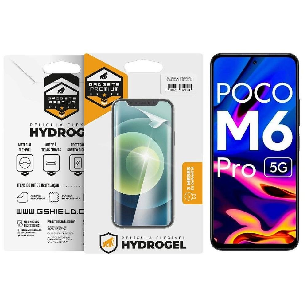 Pelicula para Xiaomi Poco M6 Pro 5G - Hydrogel HD - Gshield Pelicula para Xiaomi Poco M6 Pro 5G - Hydrogel HD - Gshield
