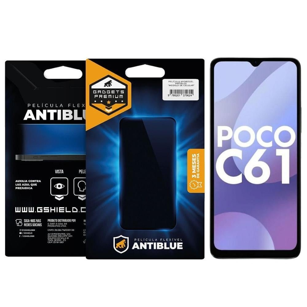 Pelicula para Xiaomi Poco C61 - AntiBlue - Gshield Pelicula para Xiaomi Poco C61 - AntiBlue - Gshield
