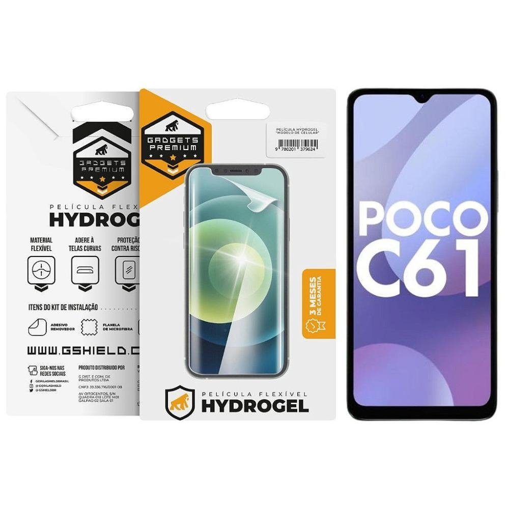 Pelicula para Xiaomi Poco C61 - Hydrogel HD - Gshield Pelicula para Xiaomi Poco C61 - Hydrogel HD - Gshield
