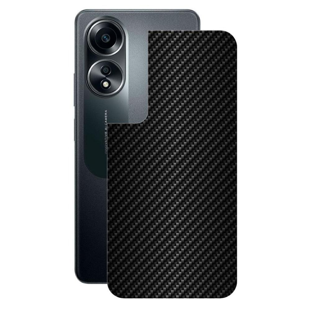Pelicula para Oppo A58 - Traseira de Fibra de Carbono Preta - Gshield Pelicula para Oppo A58 - Traseira de Fibra de Carbono Preta - Gshield