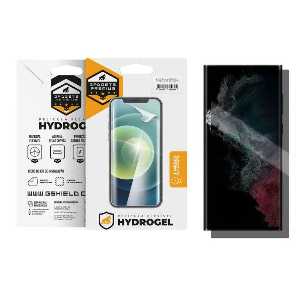 Pelicula Privacidade Hydrogel para Samsung Galaxy S22 Ultra - Gshield Pelicula Privacidade Hydrogel para Samsung Galaxy S22 Ultra - Gshield