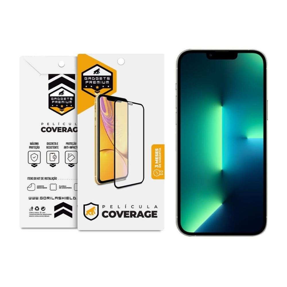 Pelicula Coverage 5D Pro Preta para iPhone 13 Pro Max - Gsheild