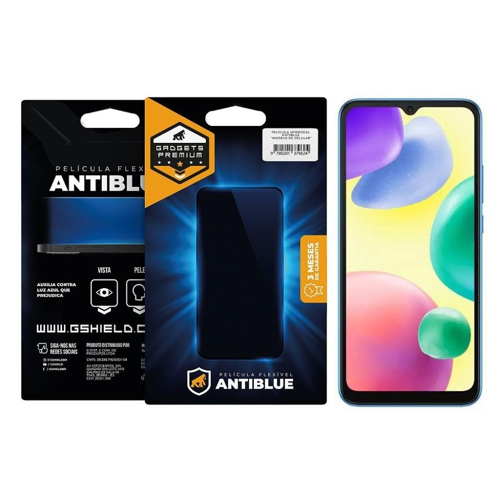 Pelicula para Xiaomi Redmi 10A - AntiBlue - Gshield Pelicula para Xiaomi Redmi 10A - AntiBlue - Gshield