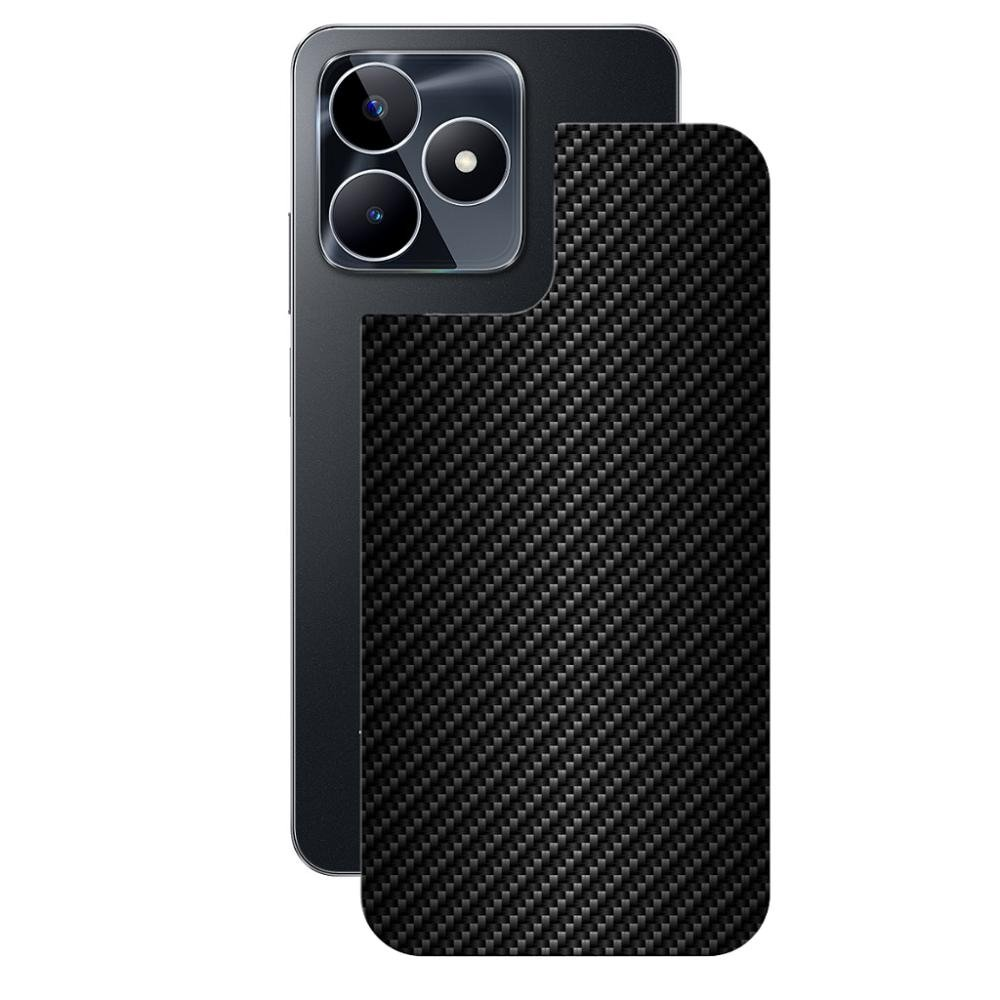 Pelicula para Realme C53 - Traseira de Fibra de Carbono Preta - Gshield Pelicula para Realme C53 - Traseira de Fibra de Carbono Preta - Gshield