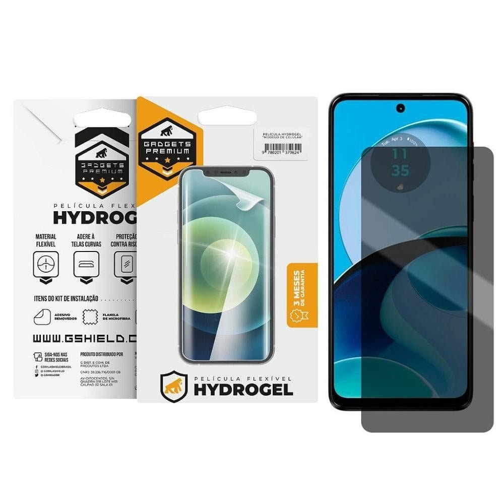 Película para Motorola Moto G14-Privacidade Hydrogel-Gshield Película para Motorola Moto G14-Privacidade Hydrogel-Gshield