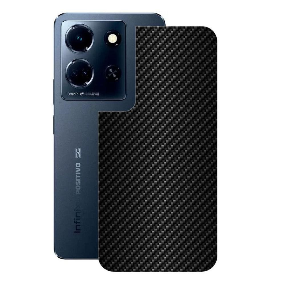 Pelicula para Infinix Note 30 5G - Traseira de Fibra de Carbono Preta - Gshield Pelicula para Infinix Note 30 5G - Traseira de Fibra de Carbono Preta - Gshield