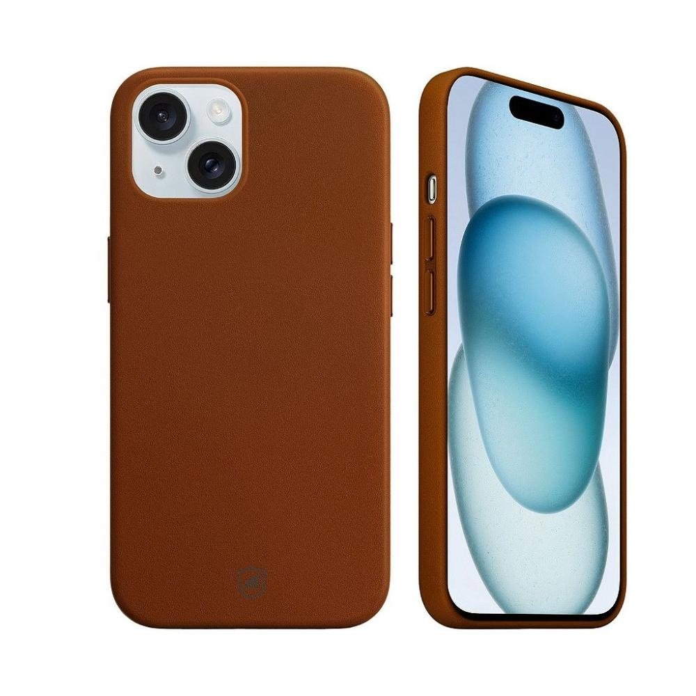 Capa para iPhone 15 - Couro Dual Marrom - Gshield Capa para iPhone 15 - Couro Dual Marrom - Gshield