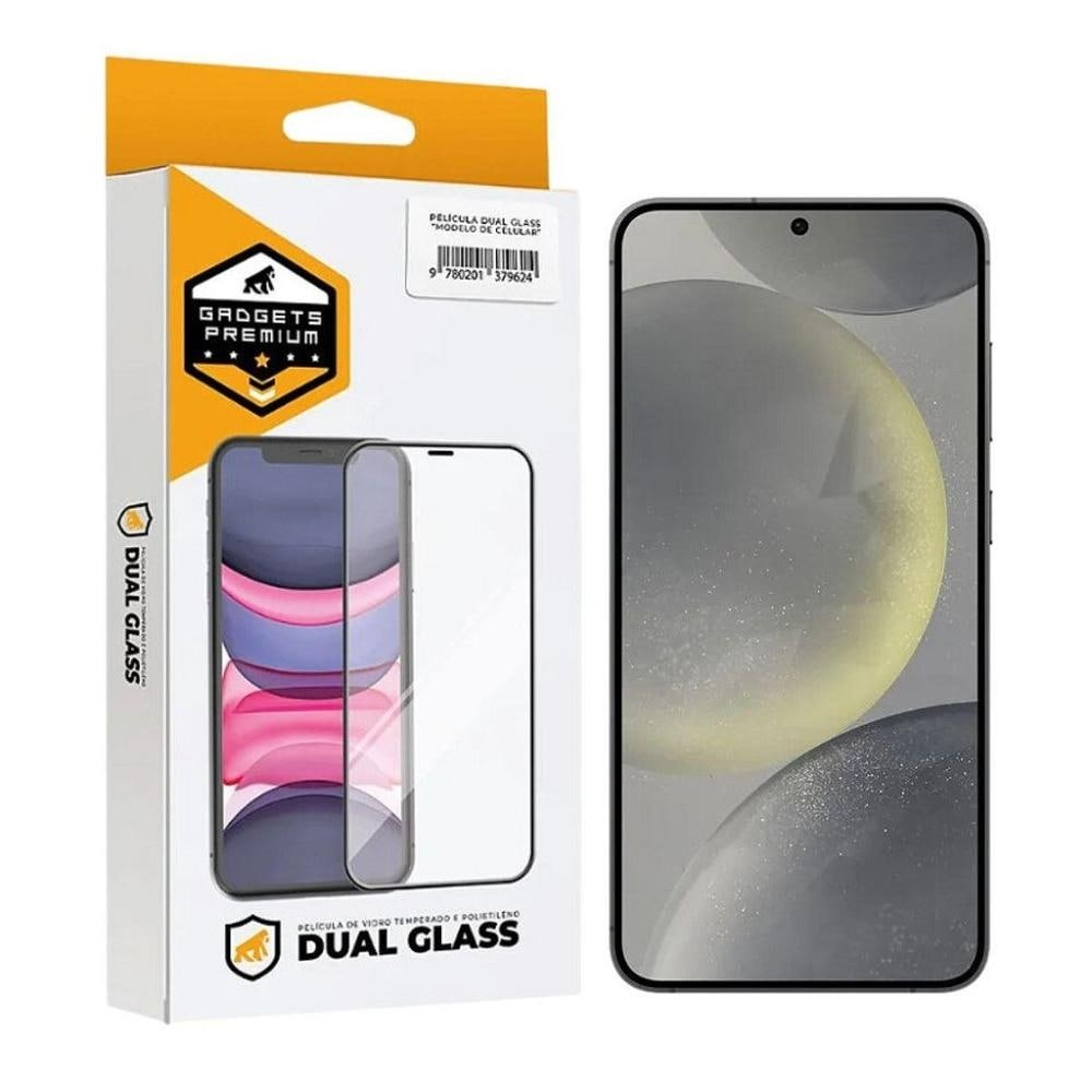 Pelicula para Samsung Galaxy S24 Plus - Dual Glass Preta - Gshield Pelicula para Samsung Galaxy S24 Plus - Dual Glass Preta - Gshield