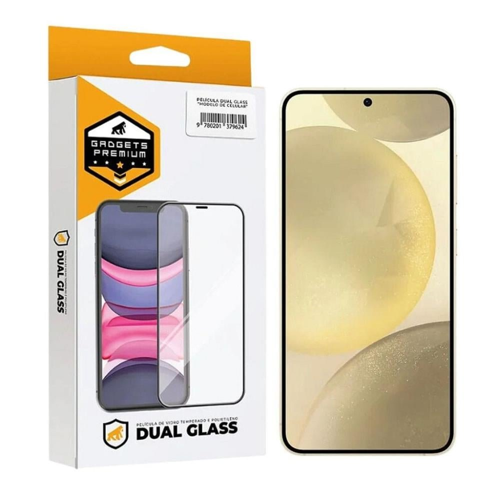 Pelicula para Samsung Galaxy S24 - Dual Glass Preta - Gshield Pelicula para Samsung Galaxy S24 - Dual Glass Preta - Gshield
