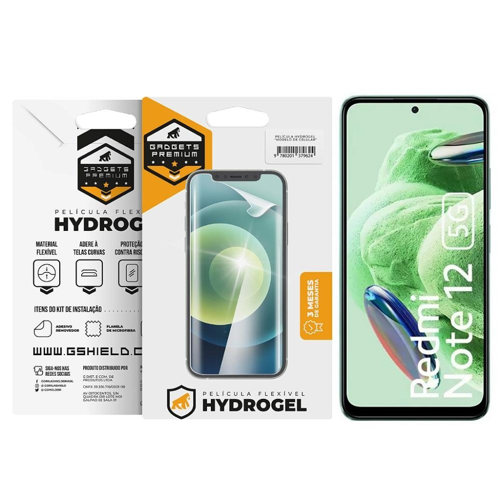 Pelicula para Redmi Note 12 5G - Hydrogel HD - Gshield Pelicula para Redmi Note 12 5G - Hydrogel HD - Gshield