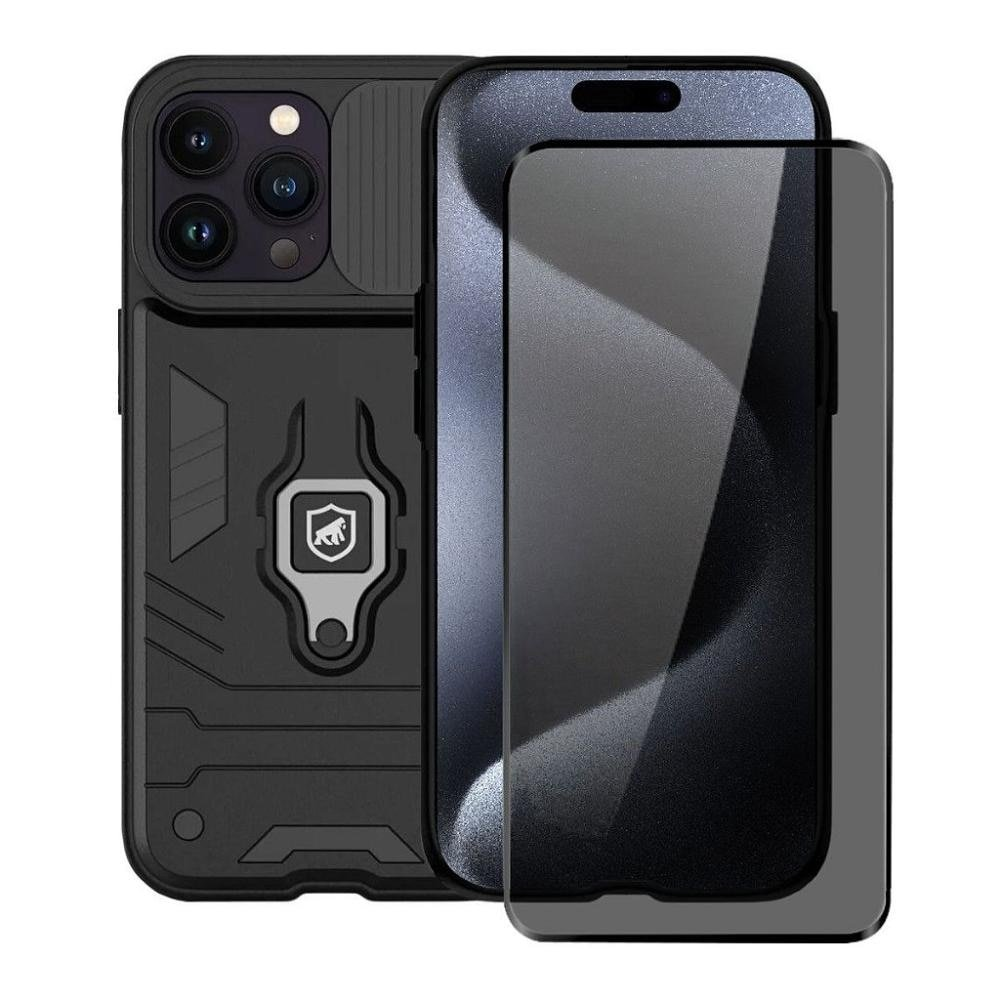 Kit Capa case capinha Defender e Pelicula Defender Pro Privacidade para iPhone 15 Pro Max Kit Capa case capinha Defender e Pelicula Defender Pro Privacidade para iPhone 15 Pro Max