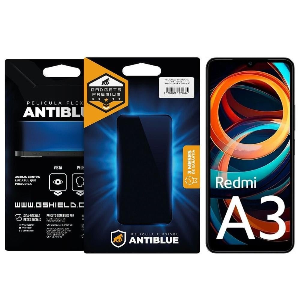 Pelicula para Xiaomi Redmi A3 - AntiBlue - Gshield Pelicula para Xiaomi Redmi A3 - AntiBlue - Gshield