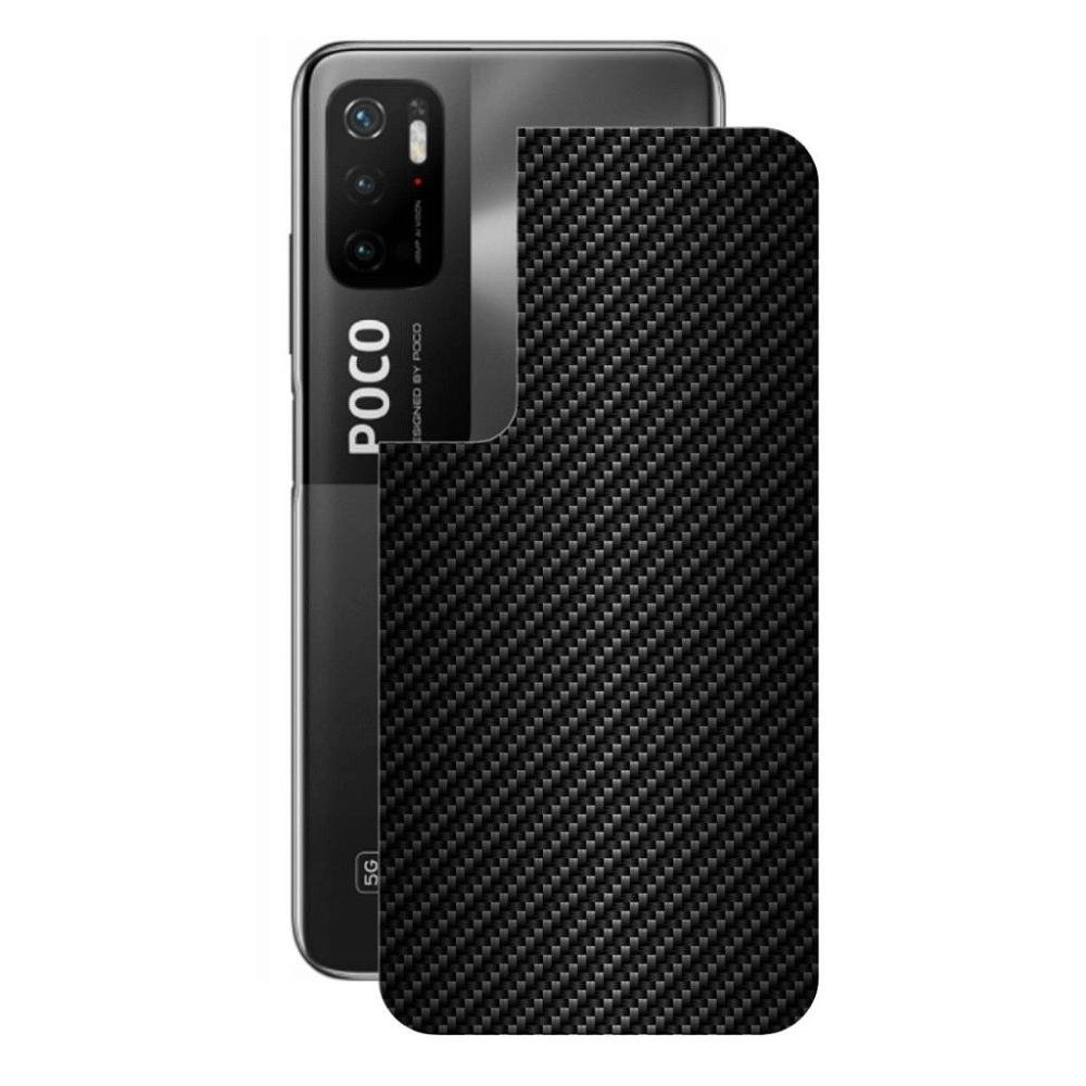 Pelicula Poco M3 Pro -Traseira Fibra Carbono Preta- Gshield Pelicula Poco M3 Pro -Traseira Fibra Carbono Preta- Gshield