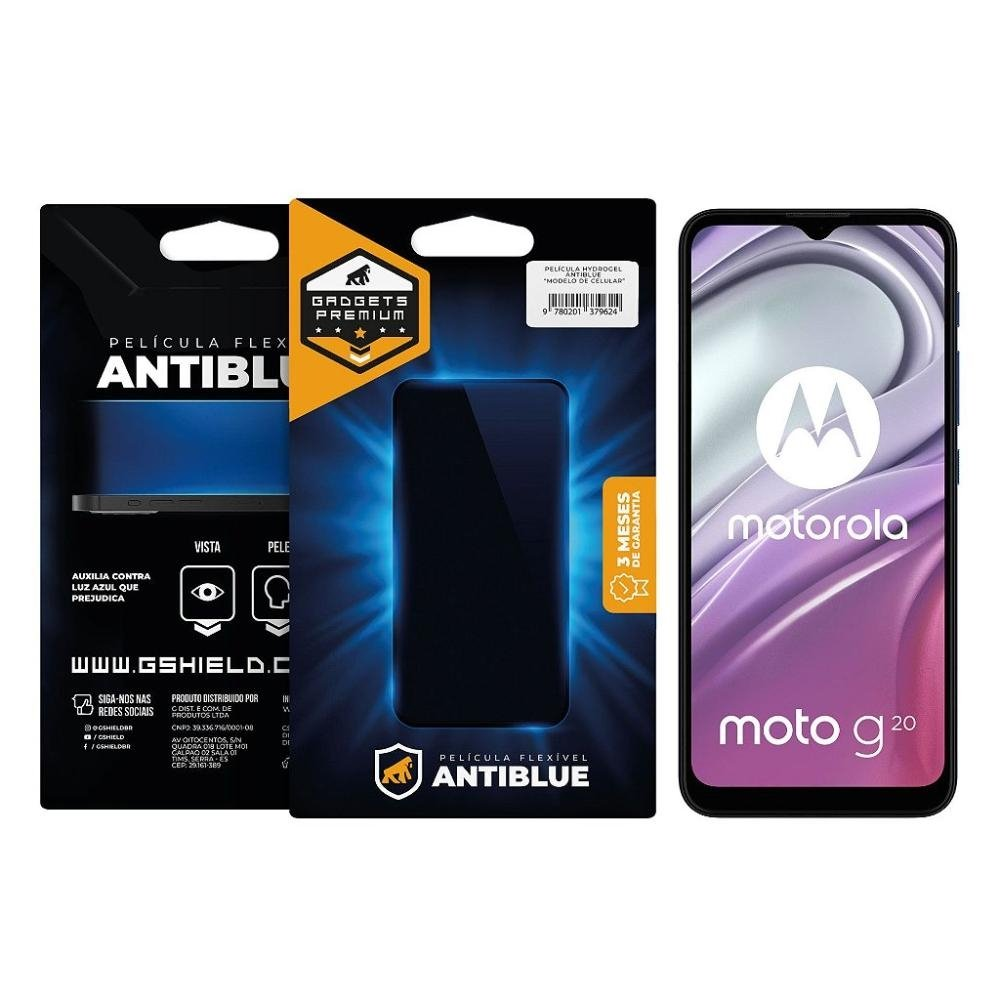 Pelicula para Motorola Moto G20 - AntiBlue - Gshield Pelicula para Motorola Moto G20 - AntiBlue - Gshield