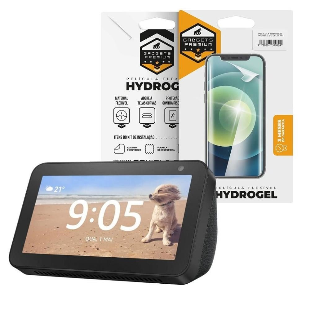 Pelicula para Alexa Echo Show 5 - 1° Geracao 5,5" - Hydrogel HD - Gshield Pelicula para Alexa Echo Show 5 - 1° Geracao 5,5" - Hydrogel HD - Gshield