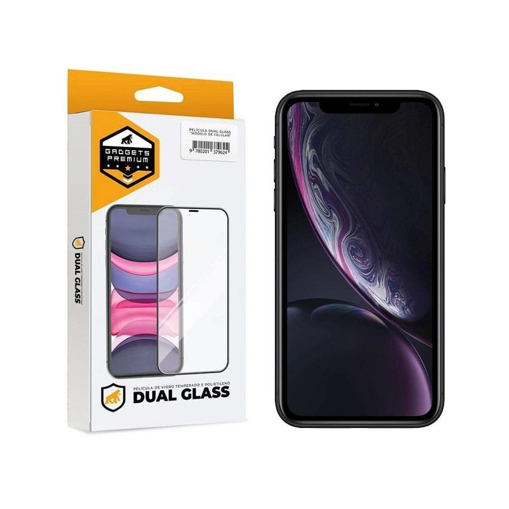 Pelicula para iPhone XR - Dual Glass Preto - Gshield Pelicula para iPhone XR - Dual Glass Preto - Gshield