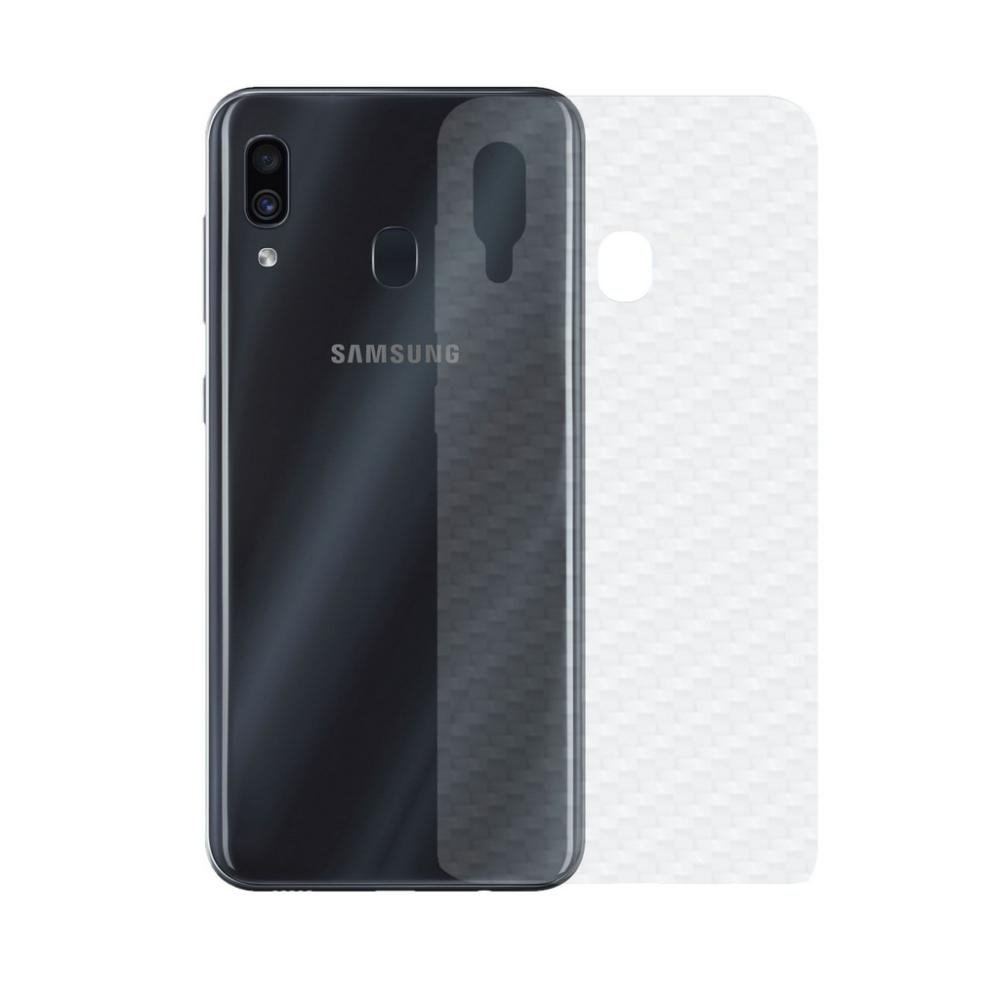 Pelicula Traseira de Fibra de Carbono Transparente para Samsung Galaxy A20 - Gorila Shield Pelicula Traseira de Fibra de Carbono Transparente para Samsung Galaxy A20 - Gorila Shield