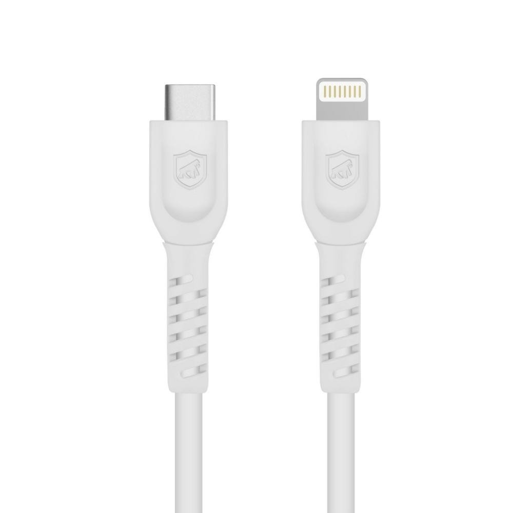 Cabo Dual Shock Lightning / Type C Branco - 1,2m (MFI Homologado) - GShield Cabo Dual Shock Lightning / Type C Branco - 1,2m (MFI Homologado) - GShield