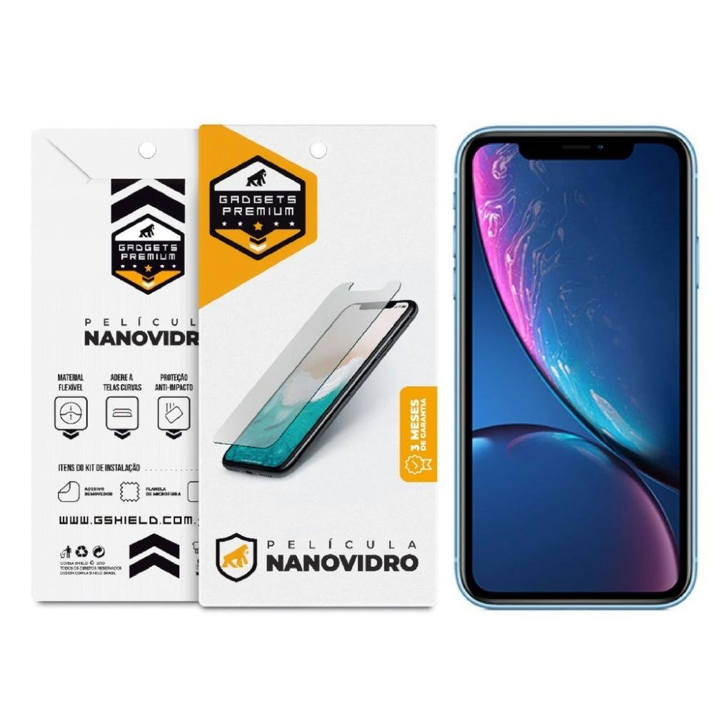 Kit Capa case capinha Hybrid e Película Nano Vidro para iPhone XR Kit Capa case capinha Hybrid e Película Nano Vidro para iPhone XR
