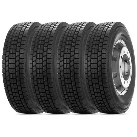 Kit 4 Pneu Durable Aro 22.5 295/80r22.5 18PR 152/148M DR755 Borrachudo Kit 4 Pneu Durable Aro 22.5 295/80r22.5 18PR 152/148M DR755 Borrachudo