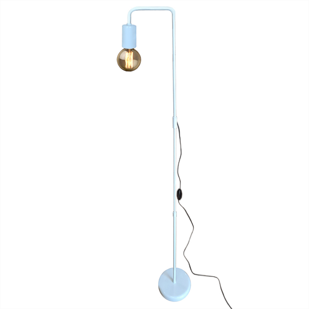Luminaria De Chão Retrô Canto Sala Ideal Lâmpada Filamento Cor Da Estrutura Branco Luminaria De Chão Retrô Canto Sala Ideal Lâmpada Filamento Cor Da Estrutura Branco