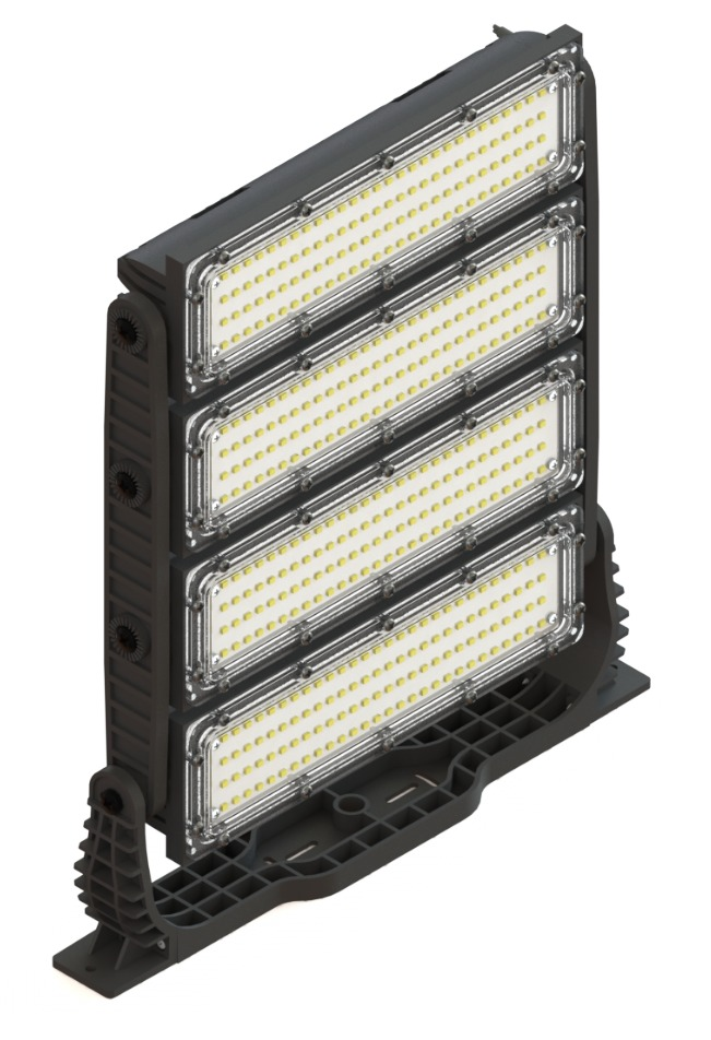 Refletor 600w Led Osram Ip66 Campo Society Quadra Futebol Carcaça Preto Luz Branco-frio 110v/220v Refletor 600w Led Osram Ip66 Campo Society Quadra Futebol Carcaça Preto Luz Branco-frio 110v/220v