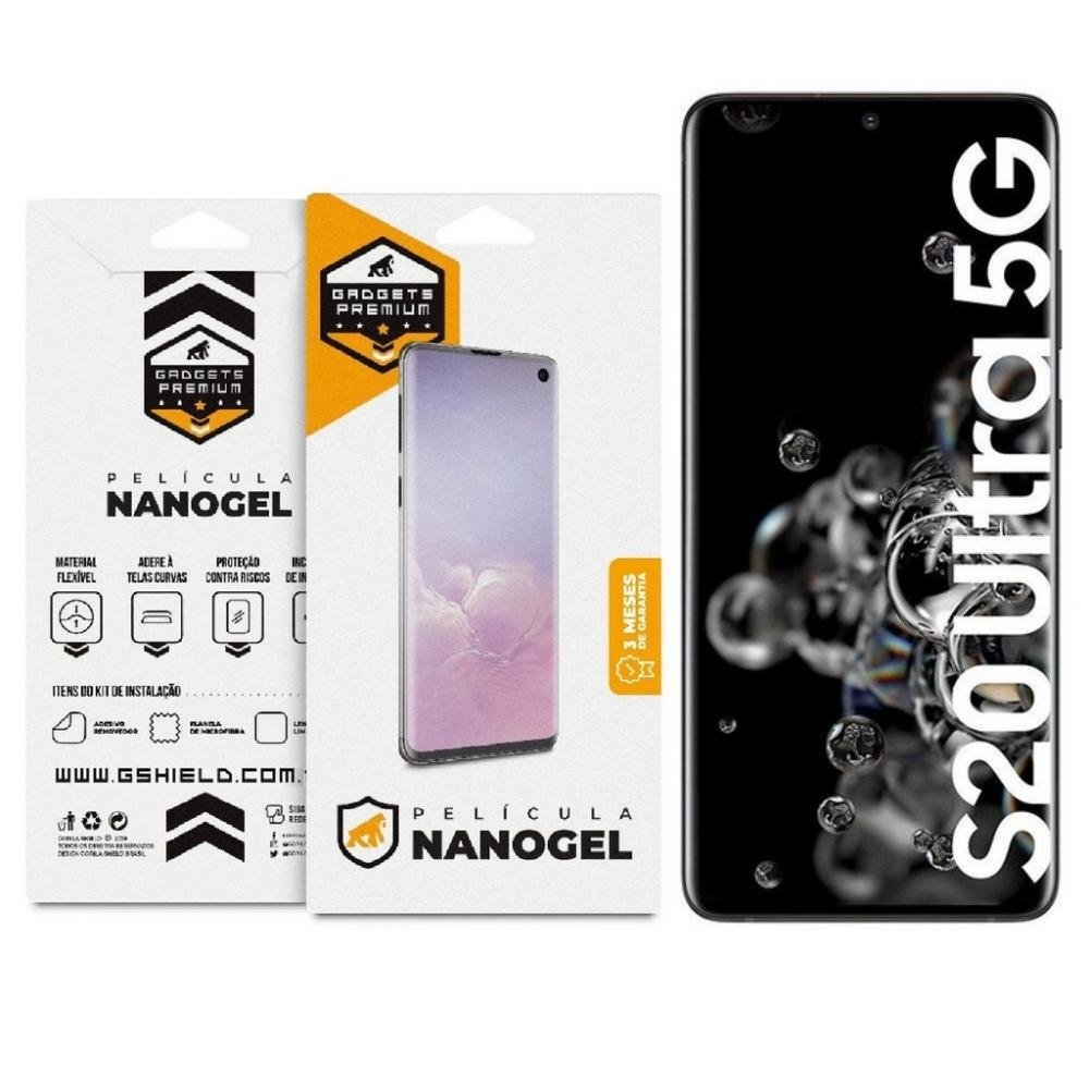 Pelicula de Nano Gel Dupla para Samsung Galaxy S20 Ultra - Gshield Pelicula de Nano Gel Dupla para Samsung Galaxy S20 Ultra - Gshield