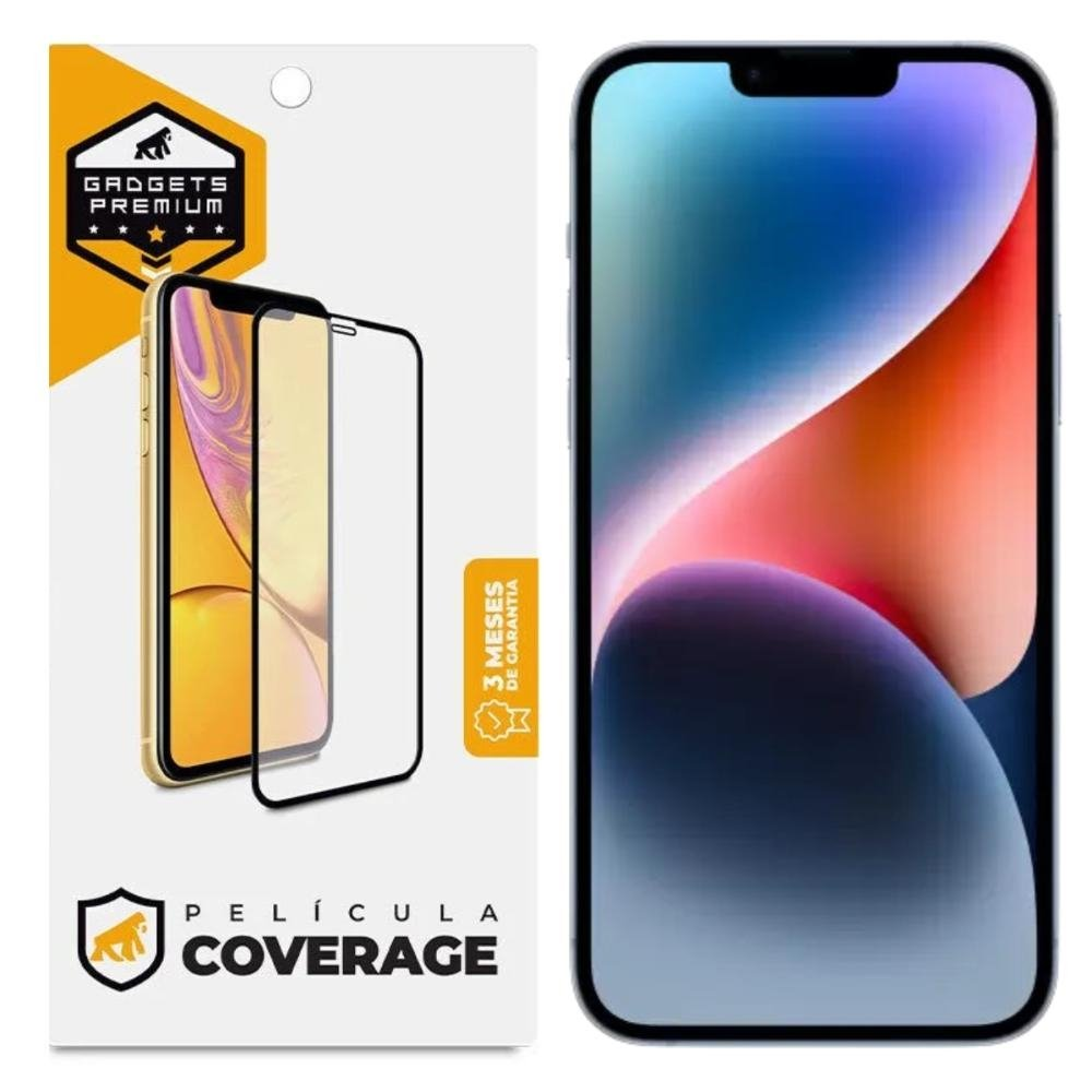 Pelicula para iPhone 14 Plus - Coverage 5D Pro Preta - Gshield Pelicula para iPhone 14 Plus - Coverage 5D Pro Preta - Gshield