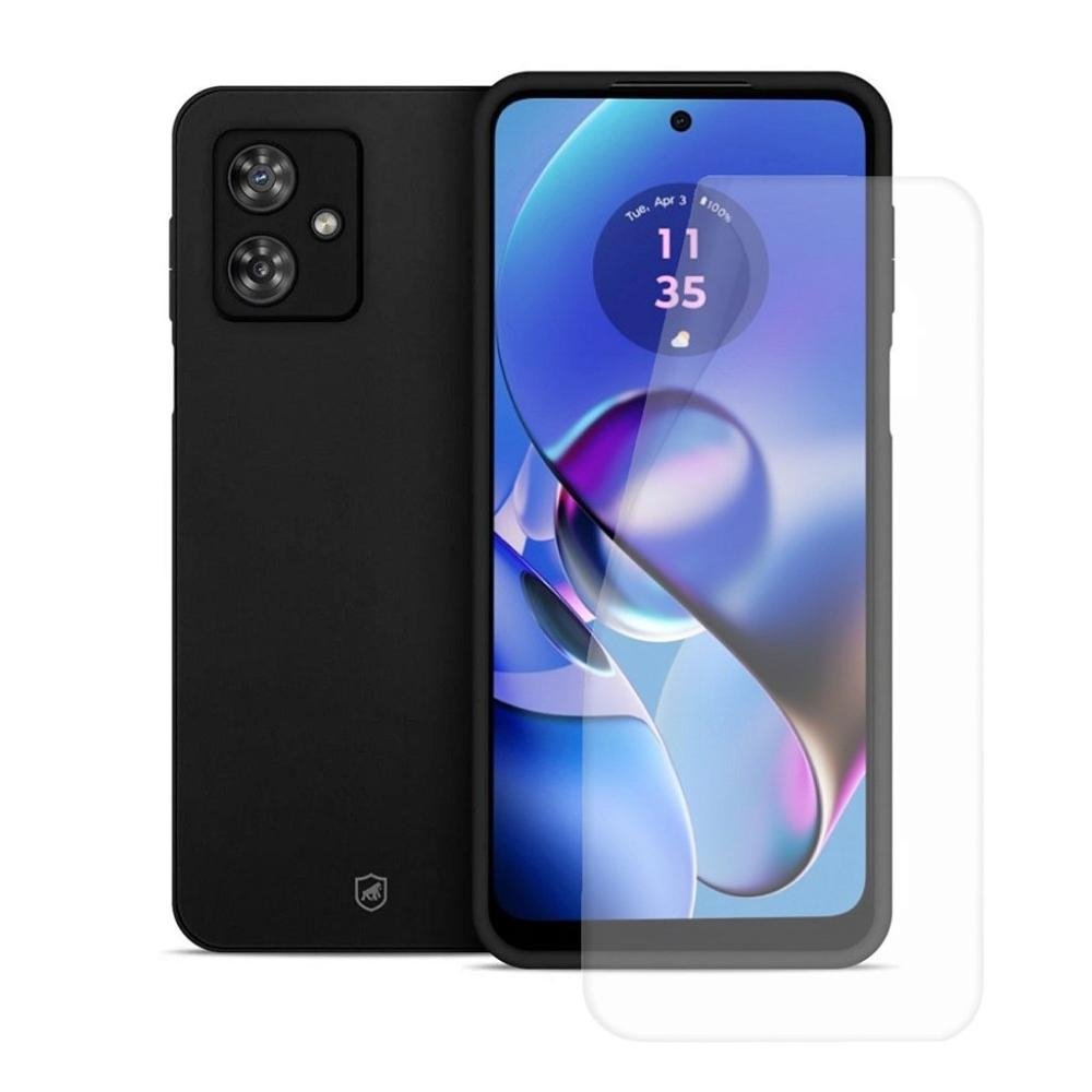 Kit Capa case capinha Silicon Veloz e Pelicula Hydrogel HD para Motorola Moto G64 5G - Gsh Kit Capa case capinha Silicon Veloz e Pelicula Hydrogel HD para Motorola Moto G64 5G - Gsh