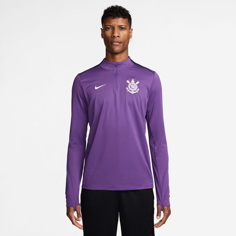 Camisa Manga Longa Nike Corinthians Treino 2025 Masculina Camisa Manga Longa Nike Corinthians Treino 2025 Masculina