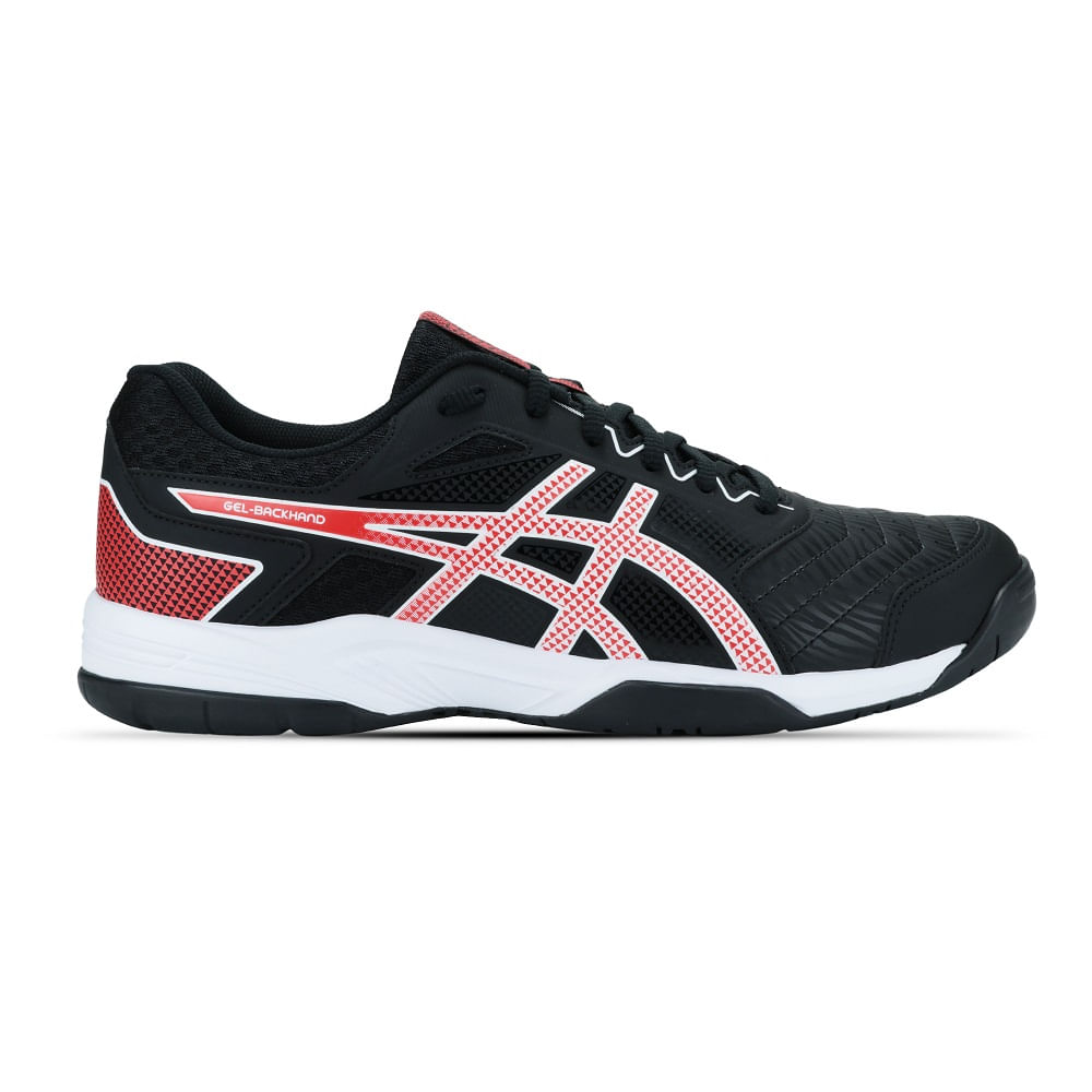 Tênis ASICS GEL-Backhand - Masculino - Preto/Vermelho
