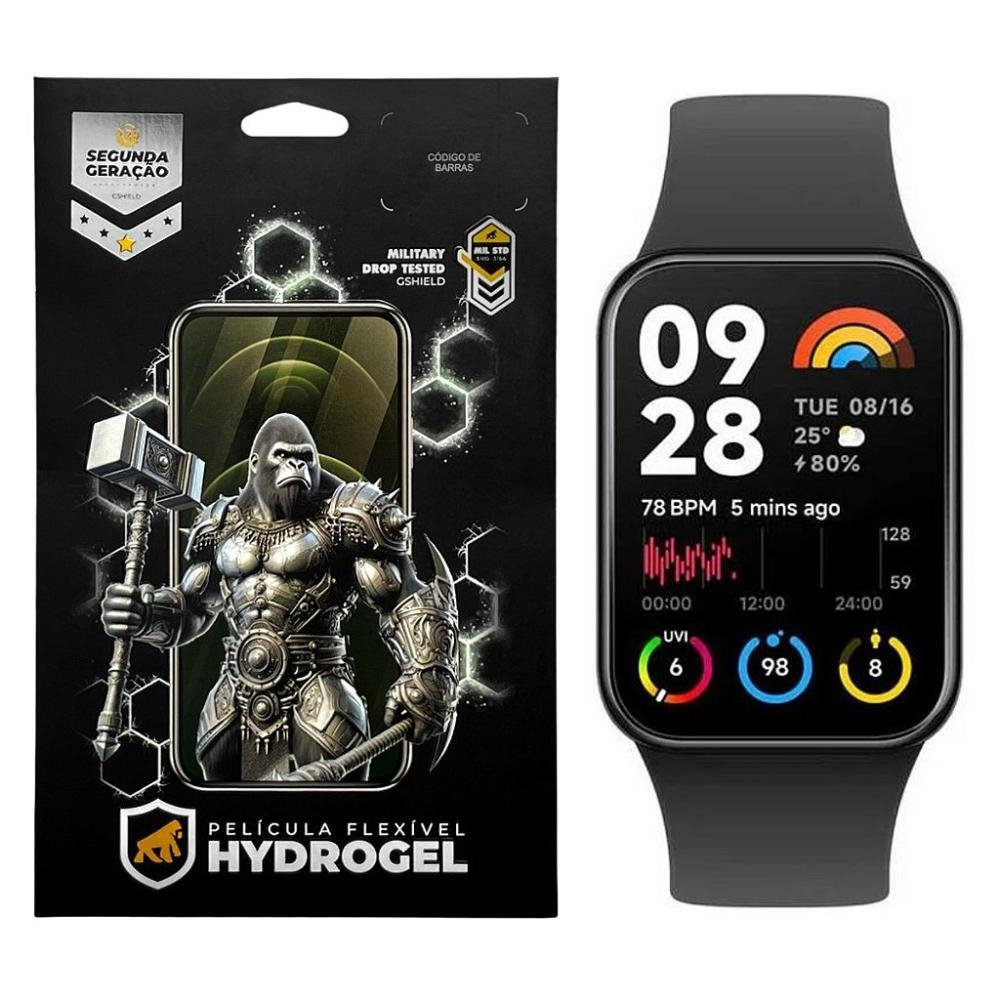Pelicula para Xiaomi Smart Band 8 Pro - Hydrogel HD - Gshield Pelicula para Xiaomi Smart Band 8 Pro - Hydrogel HD - Gshield