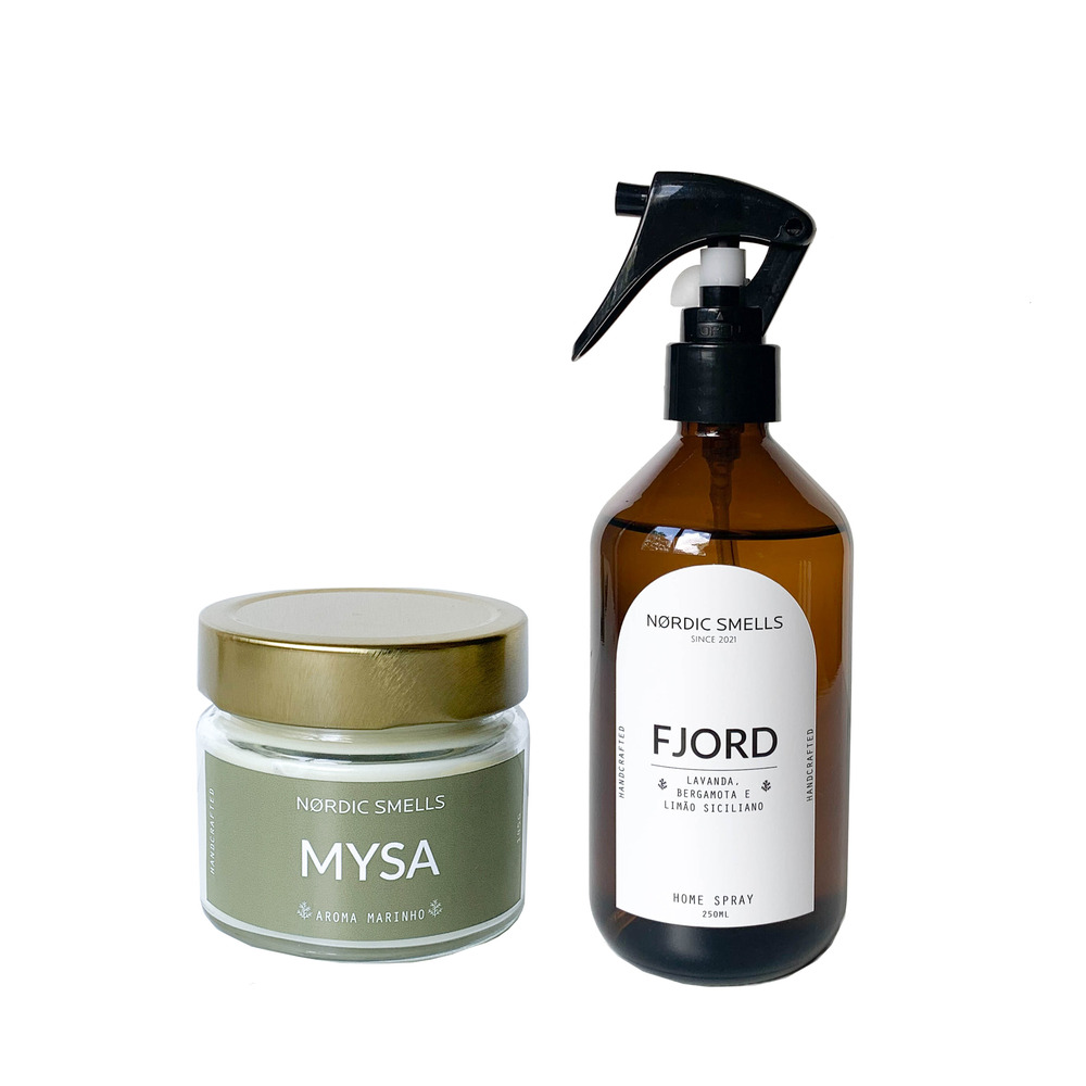 Kit Combo Vela Aromática com Aroma Marinho e Aromatizador de Ambiente de Limão Siciliano, Lavanda e Bergamota Kit Combo Vela Aromática com Aroma Marinho e Aromatizador de Ambiente de Limão Siciliano, Lavanda e Bergamota