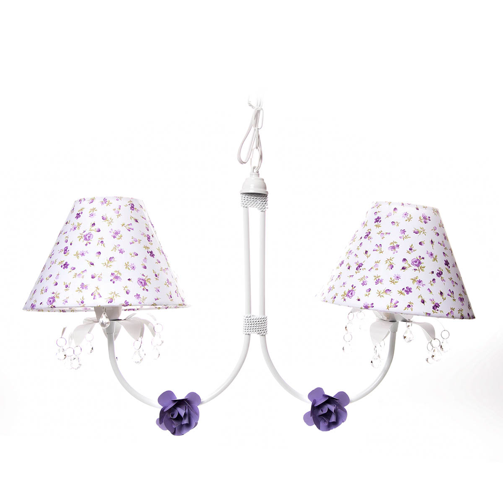 Lustre 2L Primavera Transparente 2 Flores P Lilás Quarto Bebê Infantil Menina Lustre 2L Primavera Transparente 2 Flores P Lilás Quarto Bebê Infantil Menina